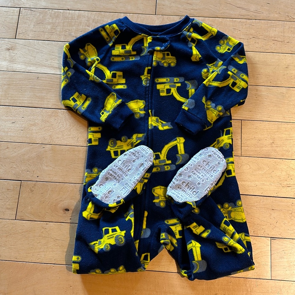 Carters fleece footed pajamas 24M